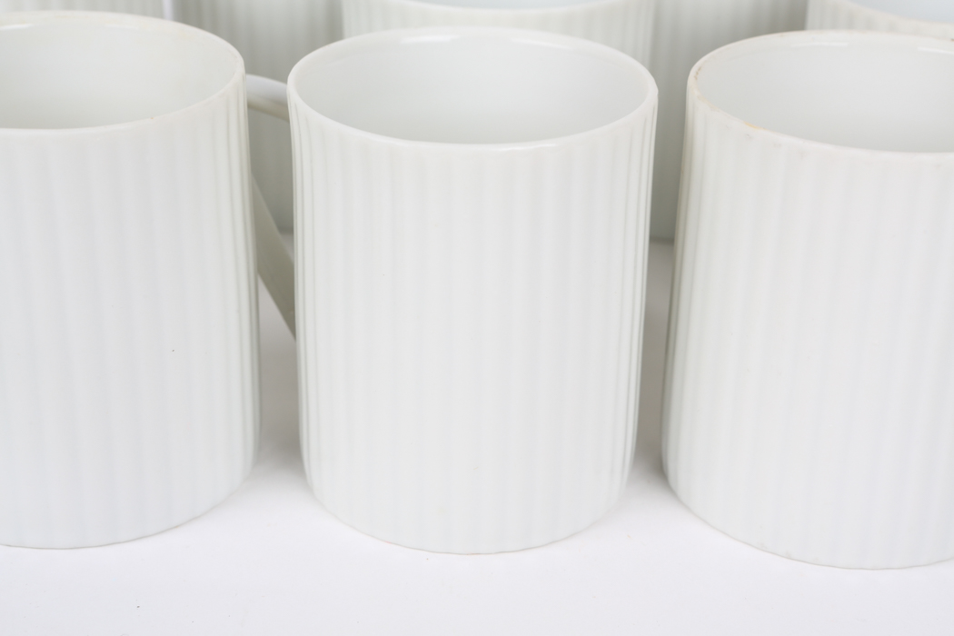 Modern White Porcelain Coffee Cup Set