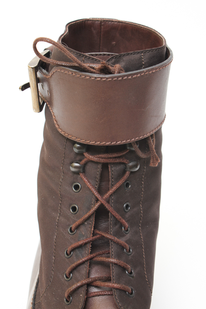 Women's Prada Milano Brown Leather Ankle Boots