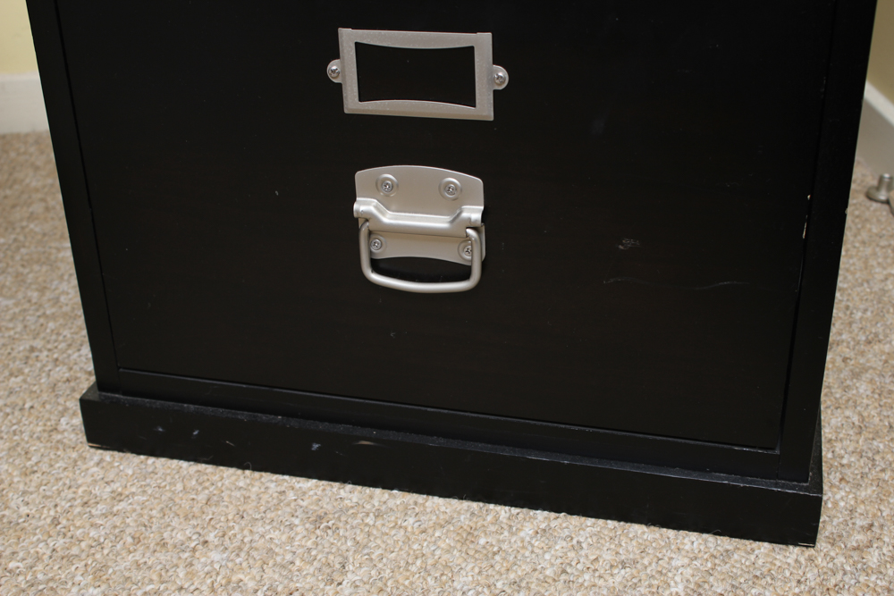 Pottery Barn Black Wood File Cabinets