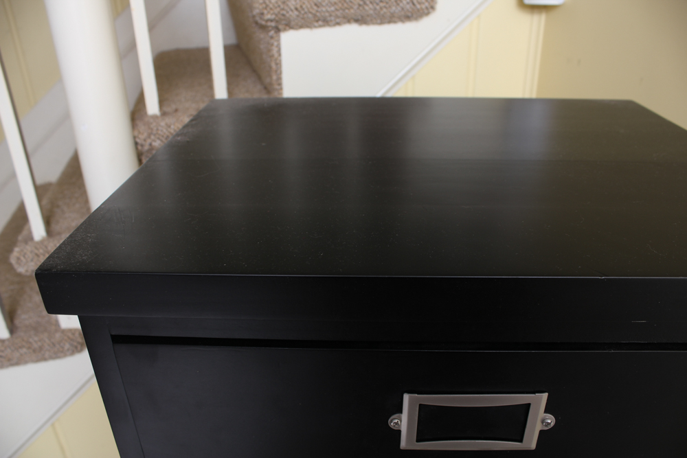 Pottery Barn Black Wood File Cabinets