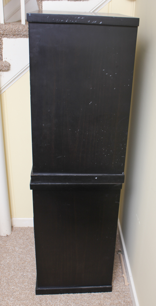 Pottery Barn Black Wood File Cabinets