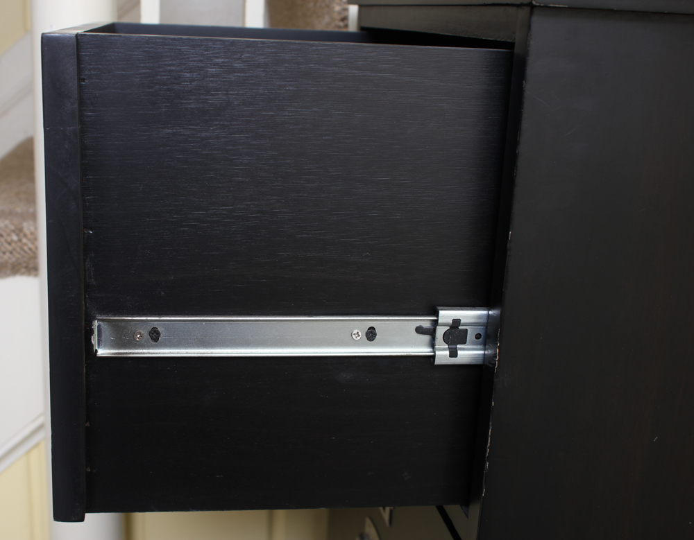 Pottery Barn Black Wood File Cabinets