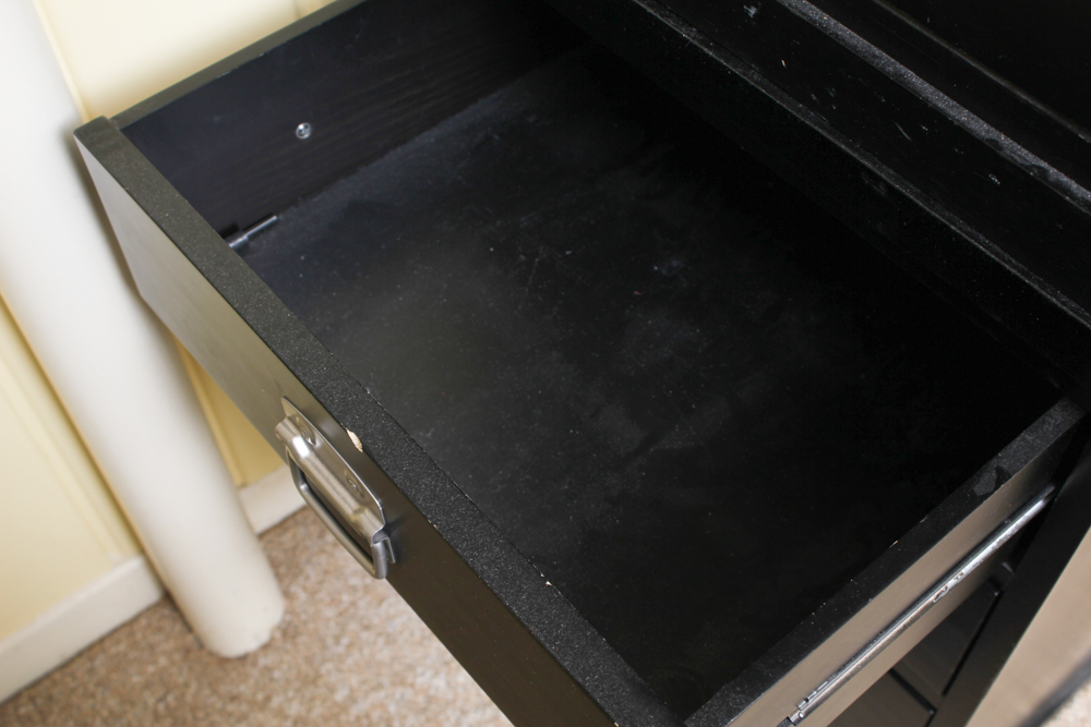 Pottery Barn Black Wood File Cabinets