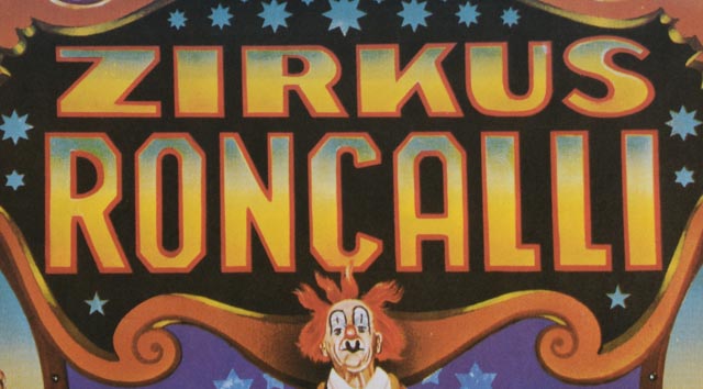 Original 1975 German Roncalli Circus Poster