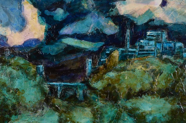 Juan Vegas Original Signed Impasto Oil Cityscape on Board