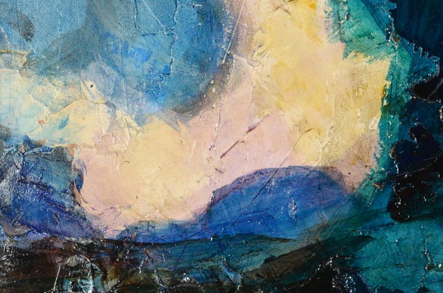 Juan Vegas Original Signed Impasto Oil Cityscape on Board