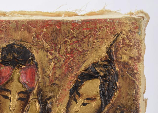 Ulysses la Rosa Original Impasto Oil on Canvas of Dancing Figures