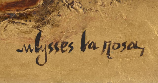 Ulysses la Rosa Original Impasto Oil on Canvas of Dancing Figures