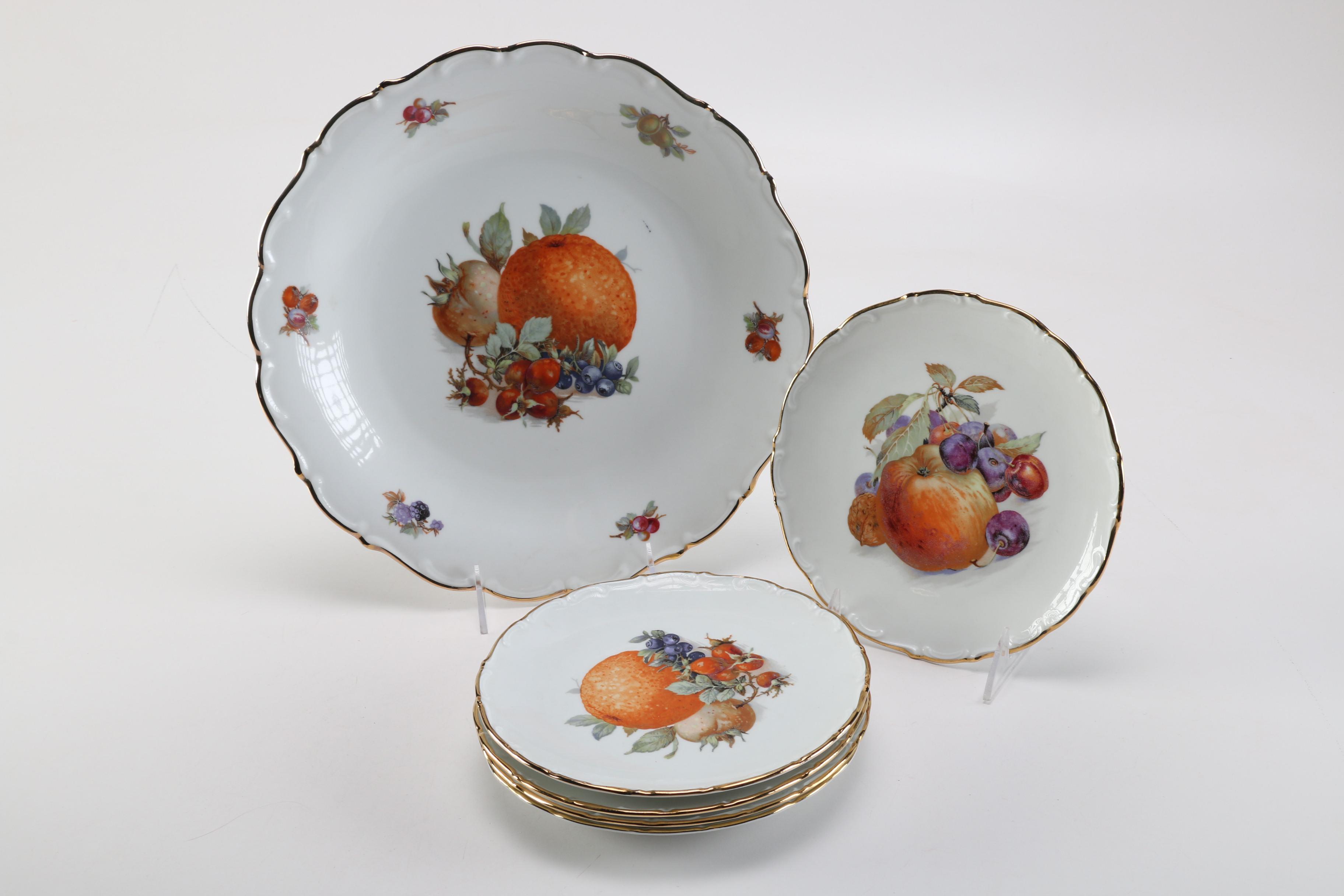 Schumann Arzberg German Bavarian Fruit Motif Plates