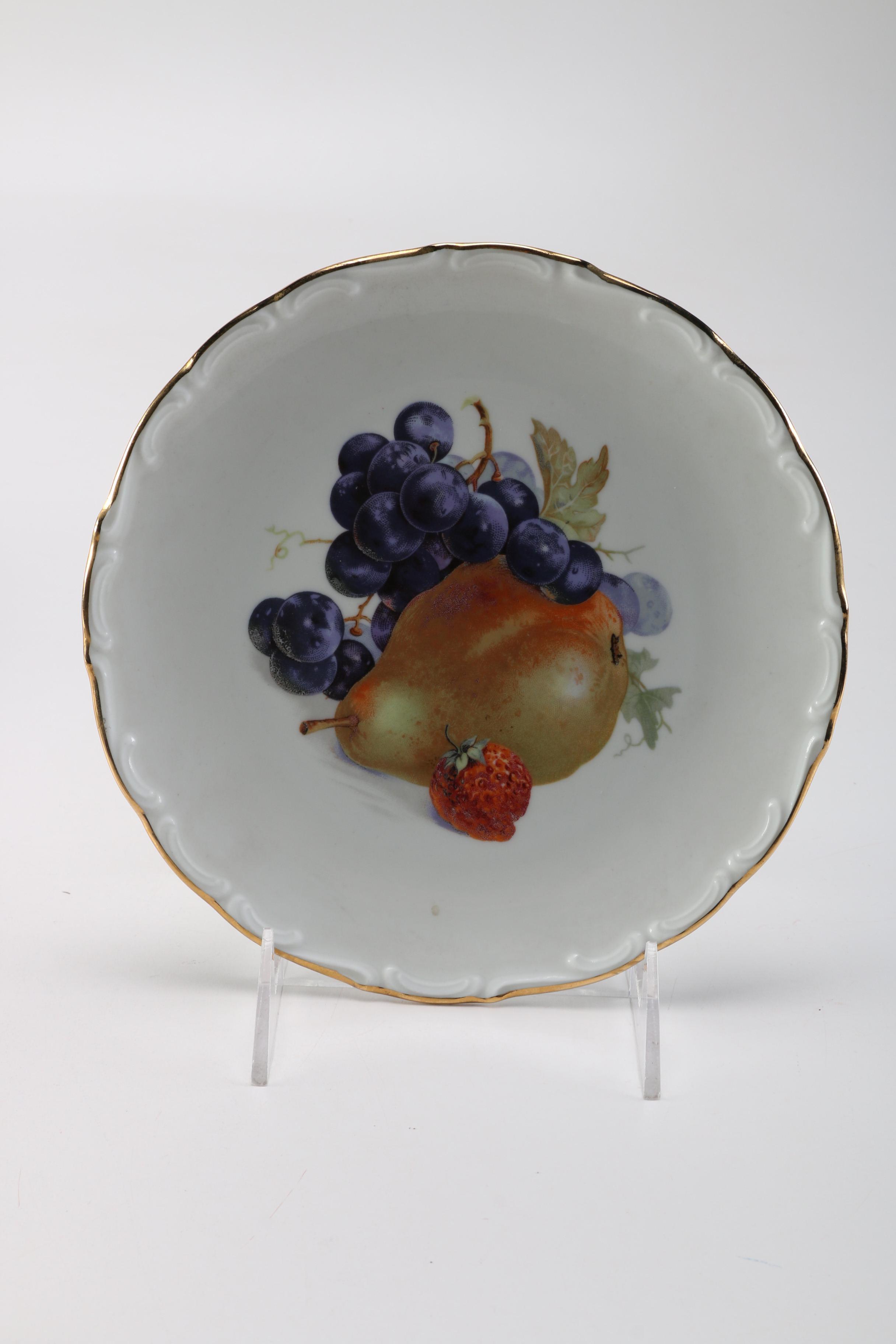 Schumann Arzberg German Bavarian Fruit Motif Plates