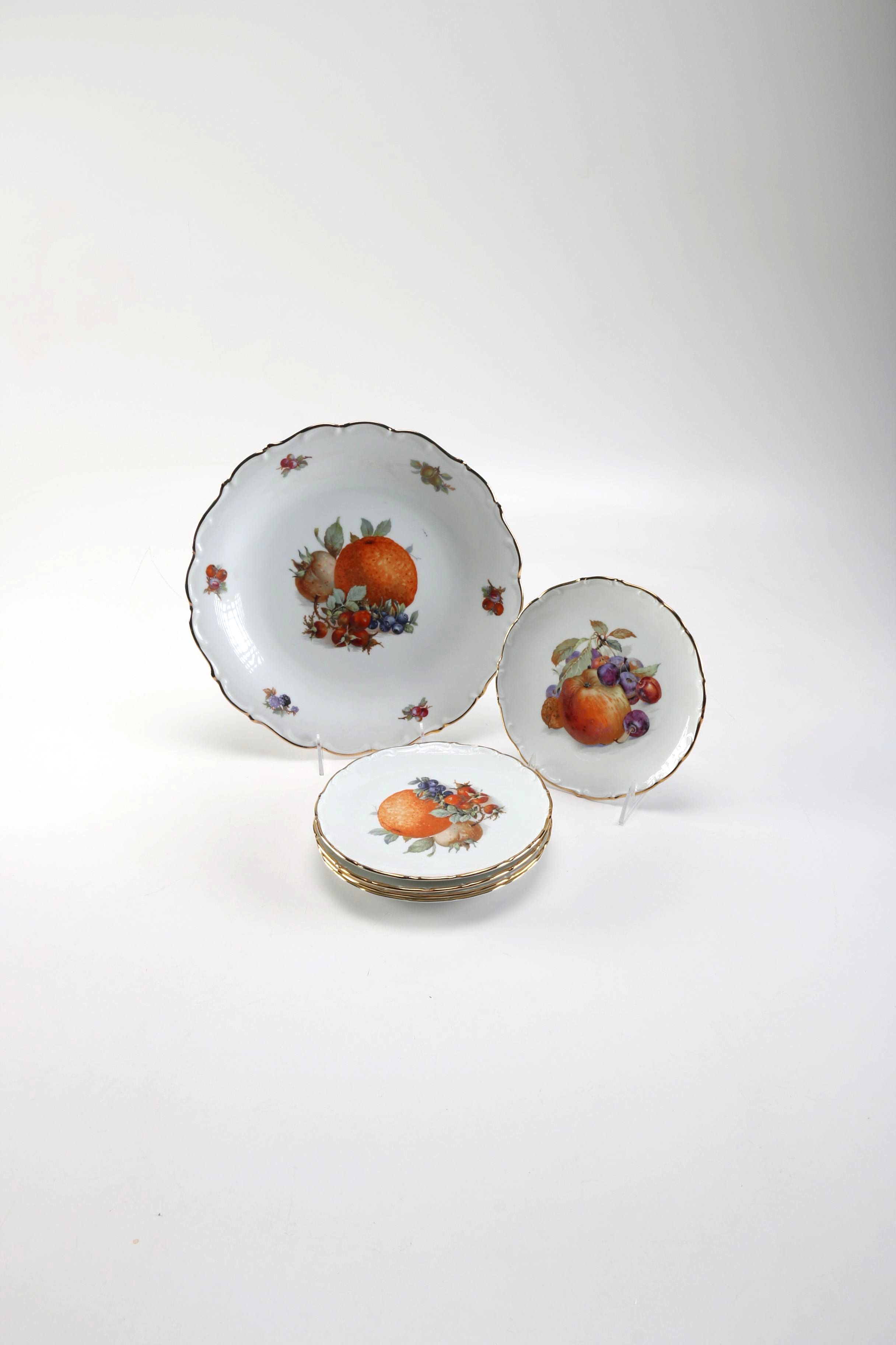 Schumann Arzberg German Bavarian Fruit Motif Plates