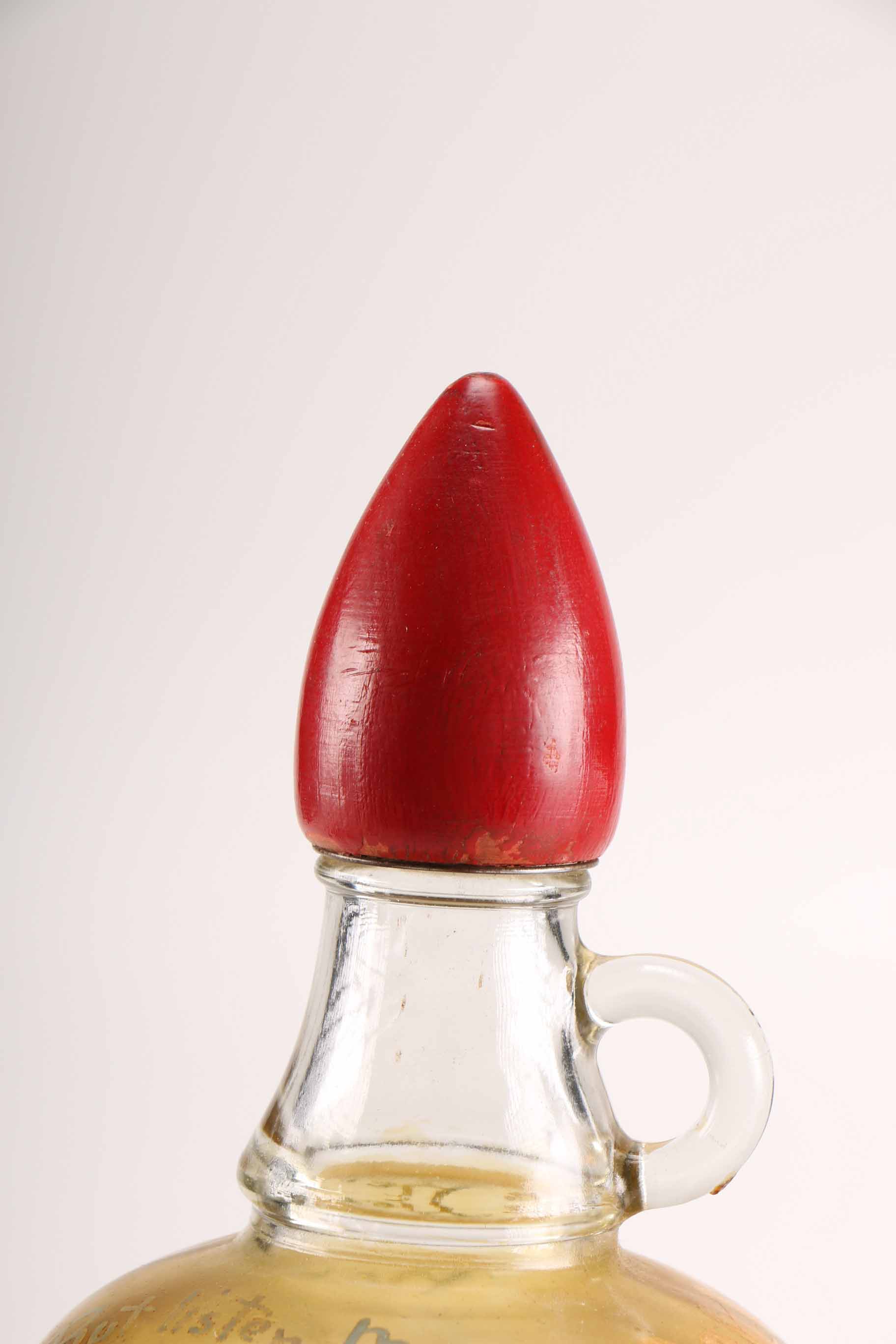 Vintage Hand-Painted Glass Liquor Decanter