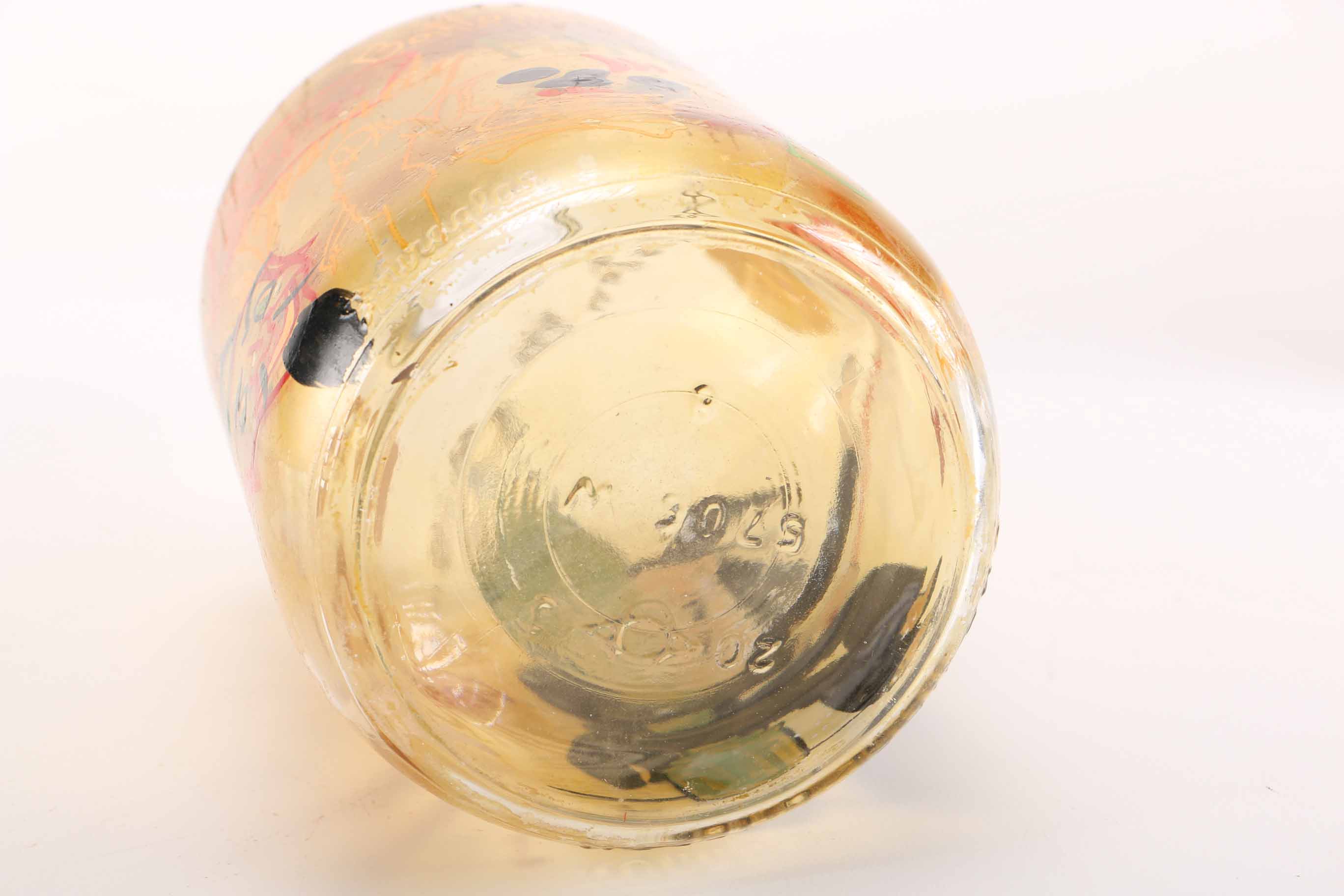 Vintage Hand-Painted Glass Liquor Decanter