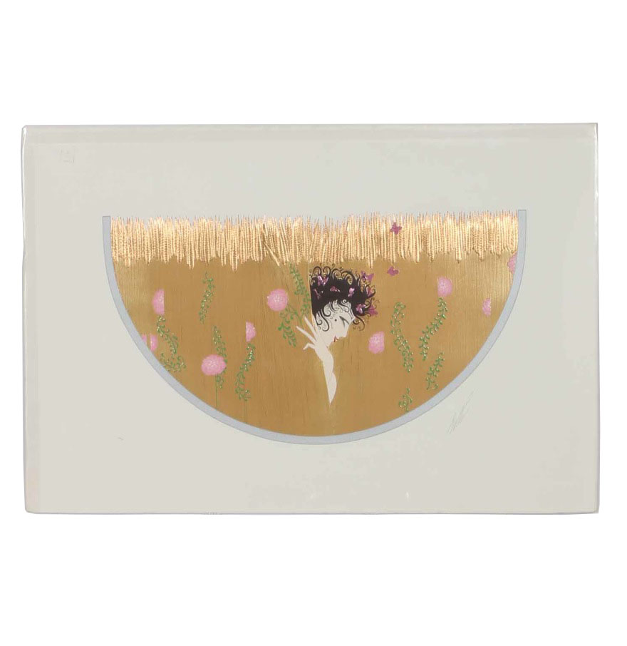 1987 Erté "Harvest" Embossed Serigraph with Foil