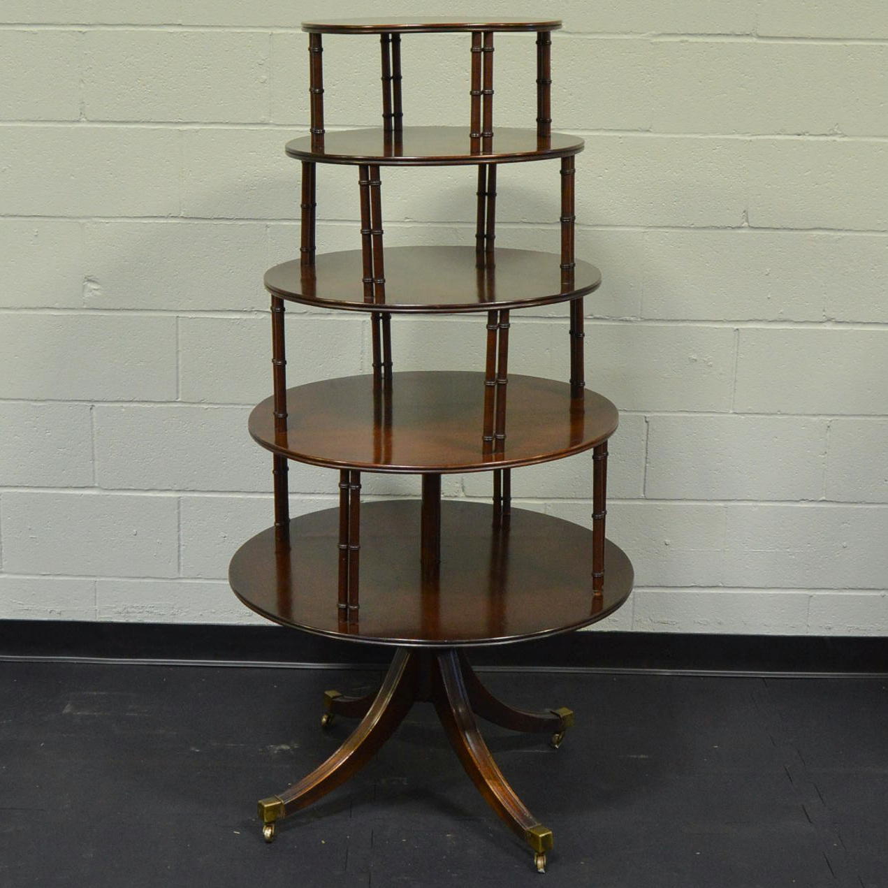 Antique Regency Style Mahogany Tiered Dumb Waiter