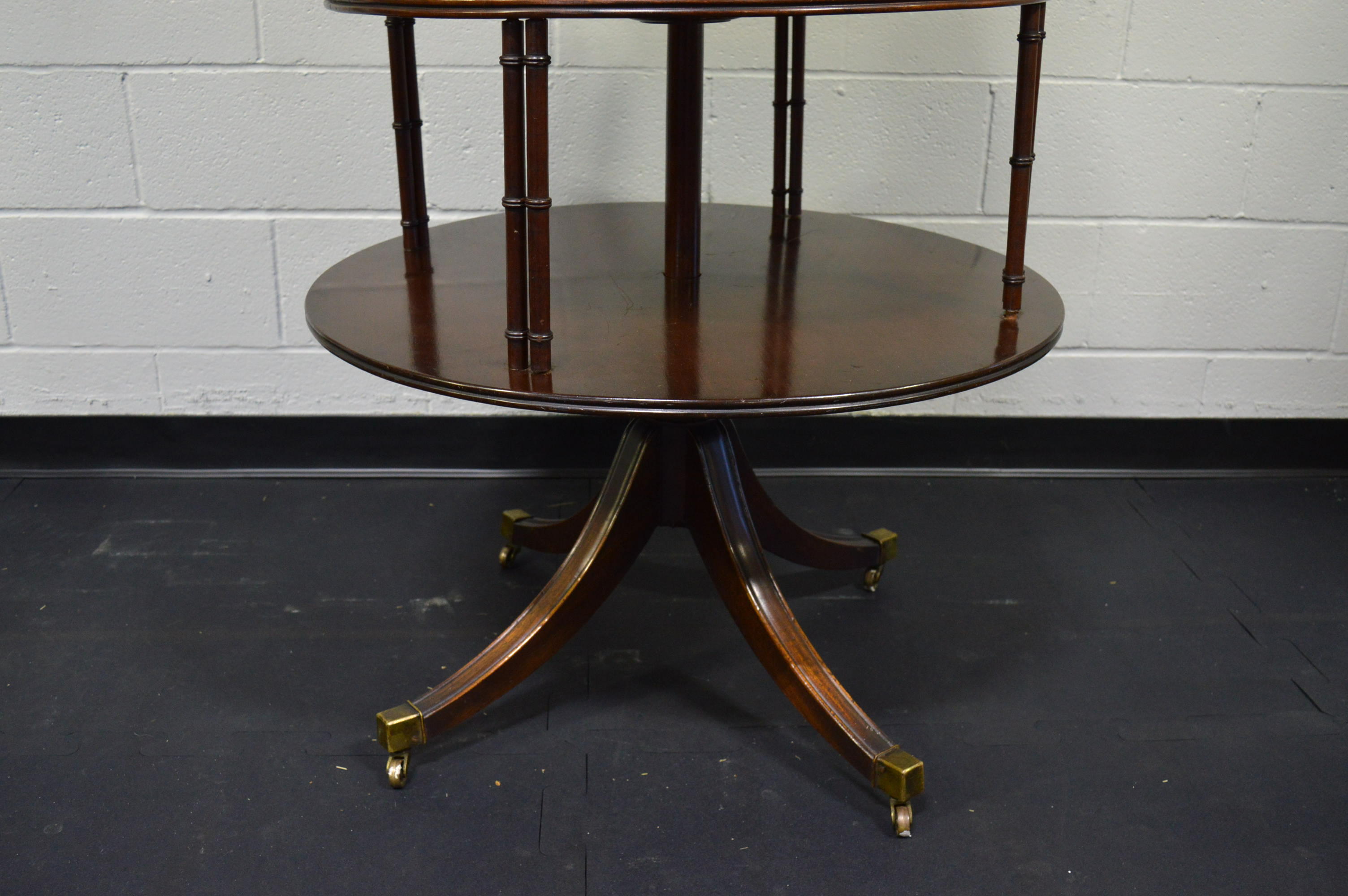 Antique Regency Style Mahogany Tiered Dumb Waiter