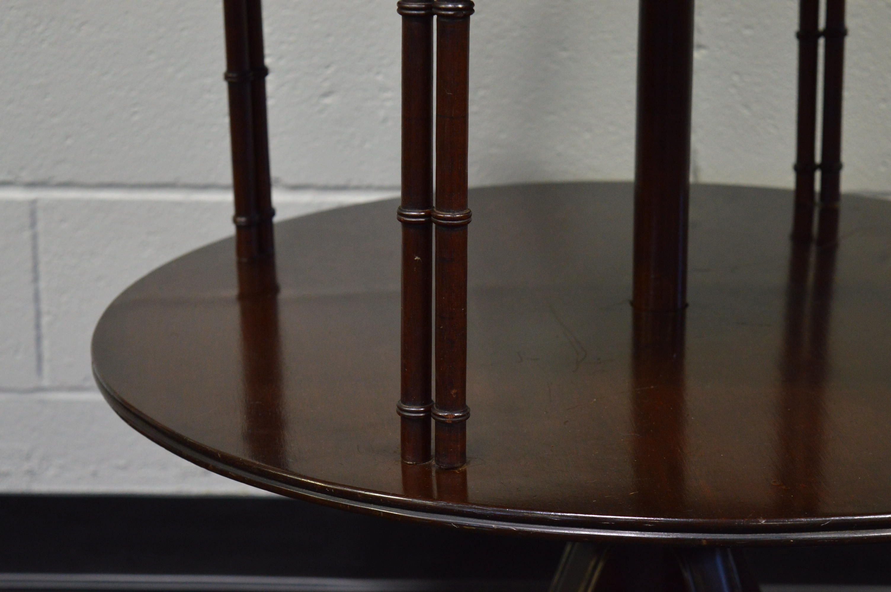 Antique Regency Style Mahogany Tiered Dumb Waiter