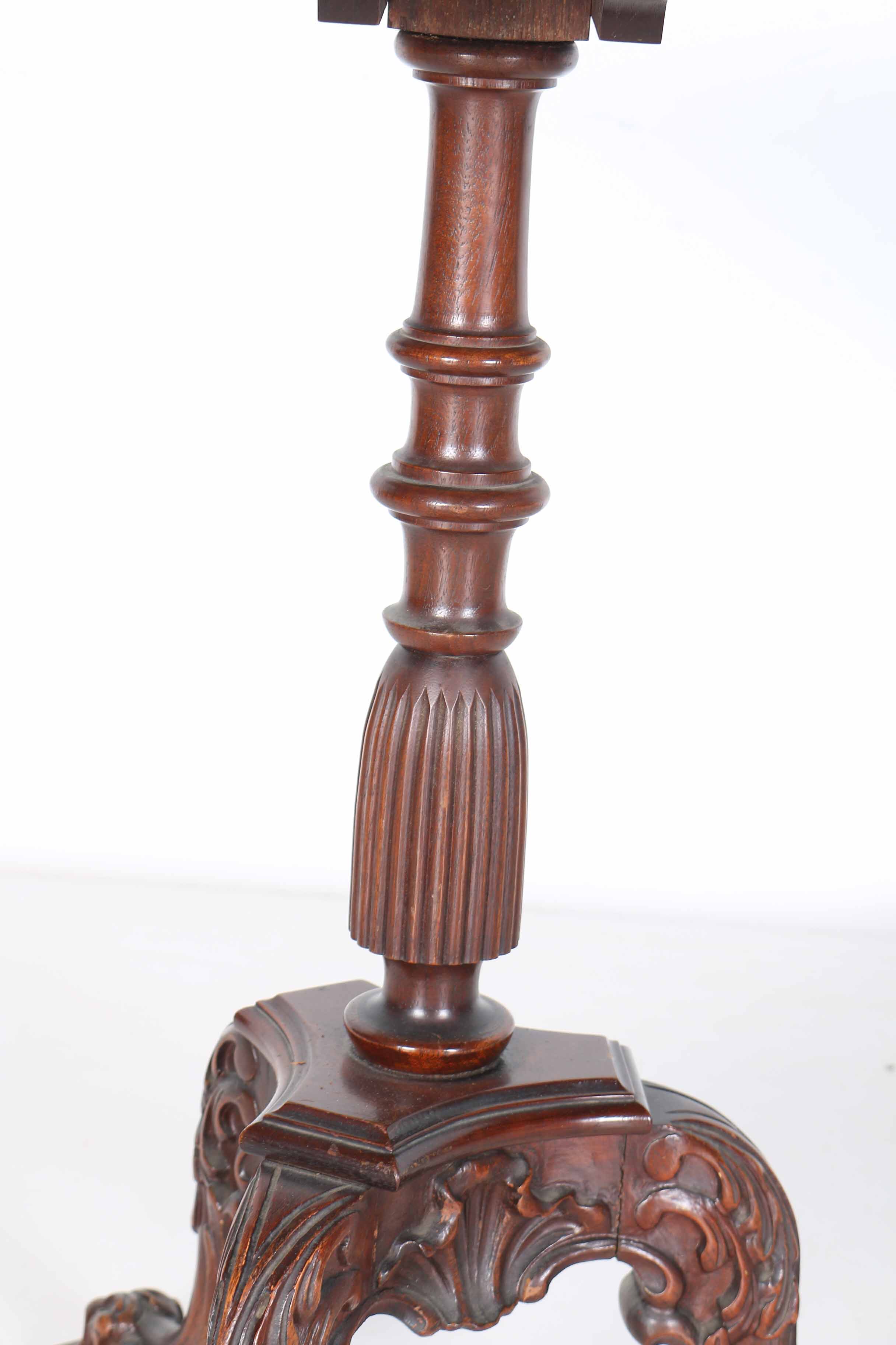 Vintage Rococo Style Table with Tilting and Painted Top