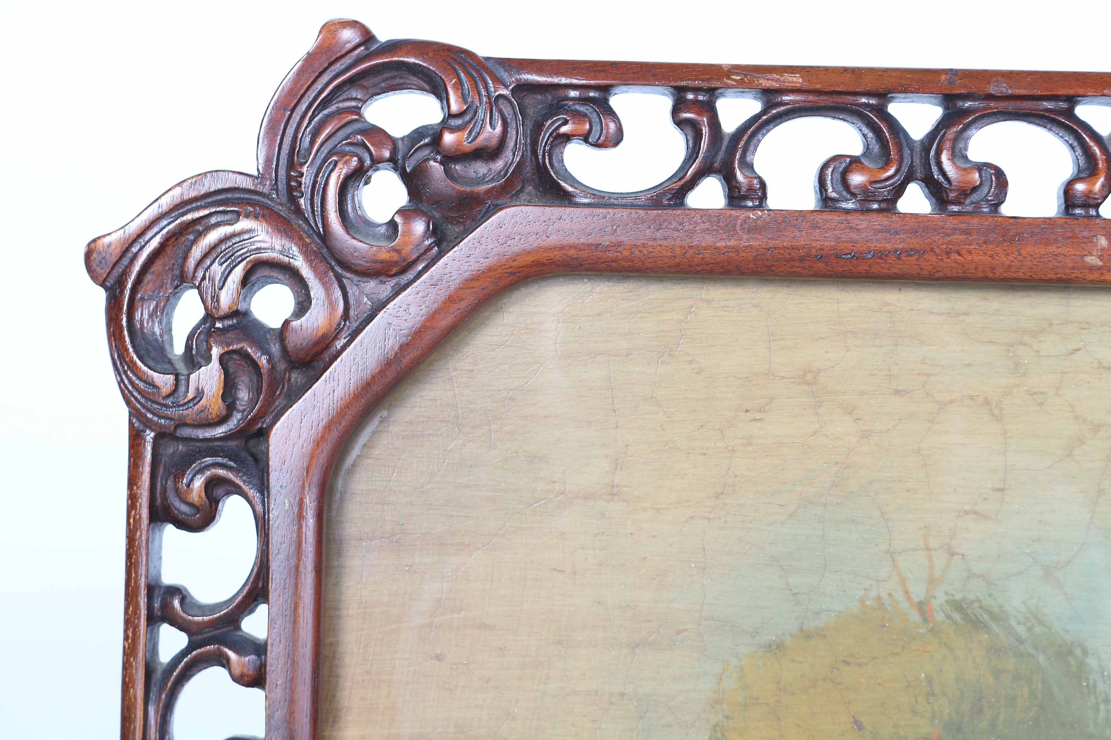 Vintage Rococo Style Table with Tilting and Painted Top