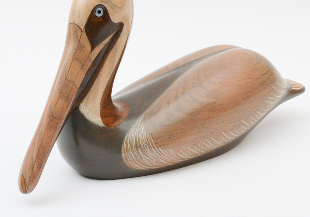 Signed Joan Koposovic Brown Pelican Decoy