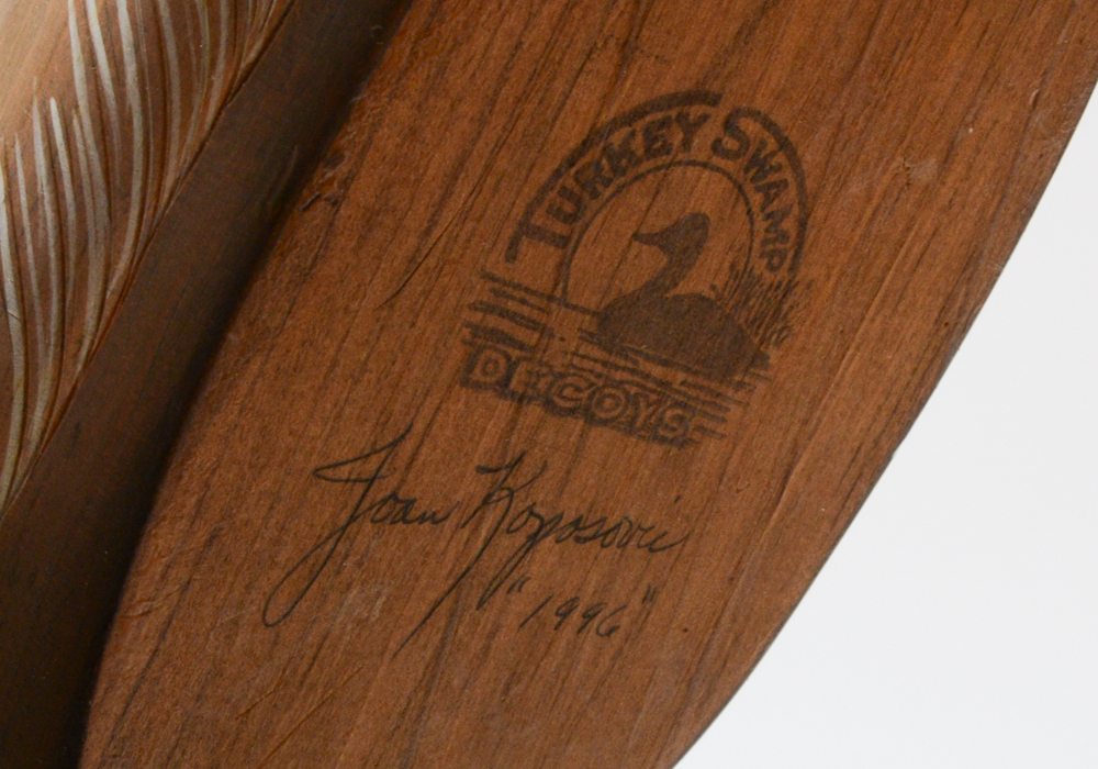 Signed Joan Koposovic Brown Pelican Decoy