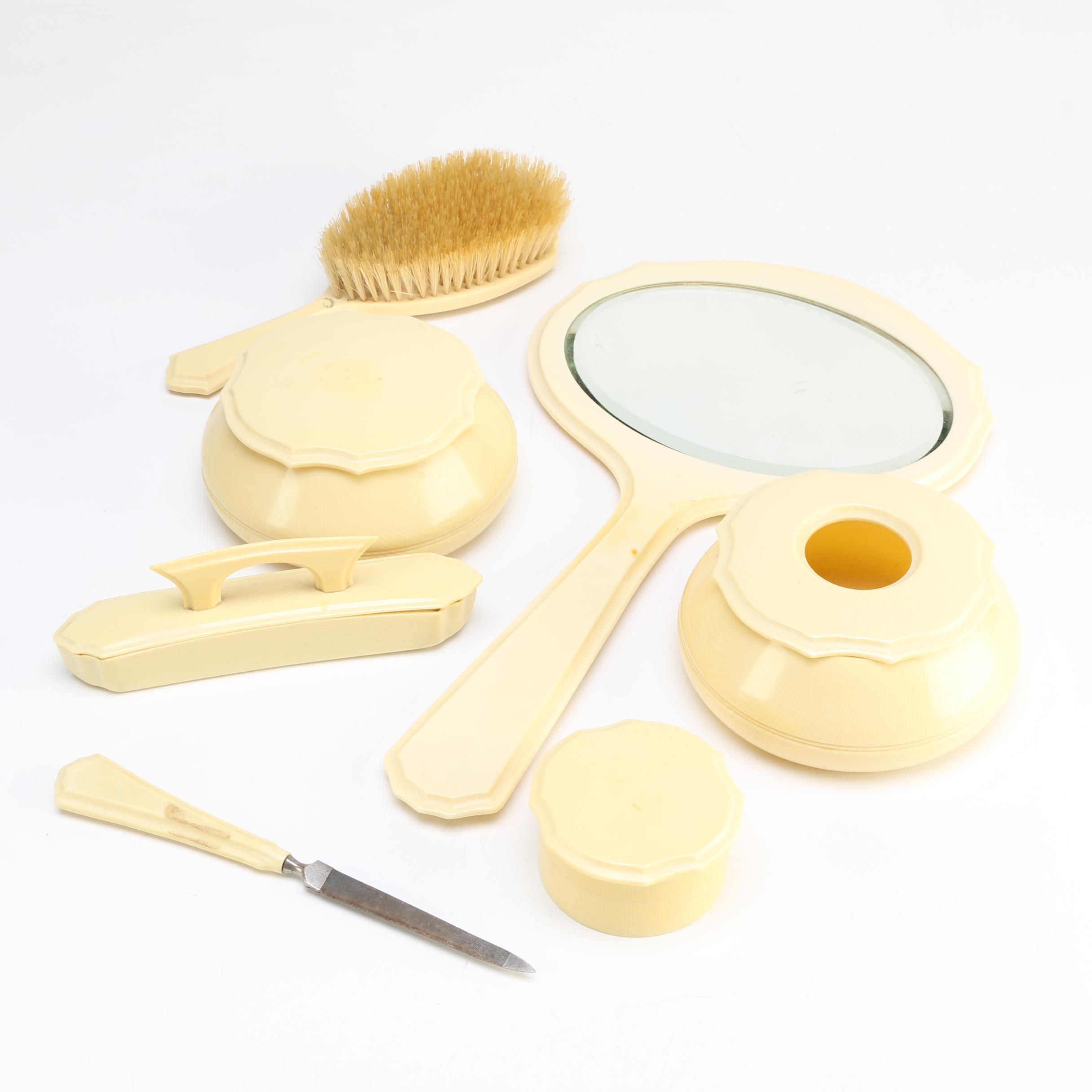 Vintage Pyralin Celluloid Vanity Set
