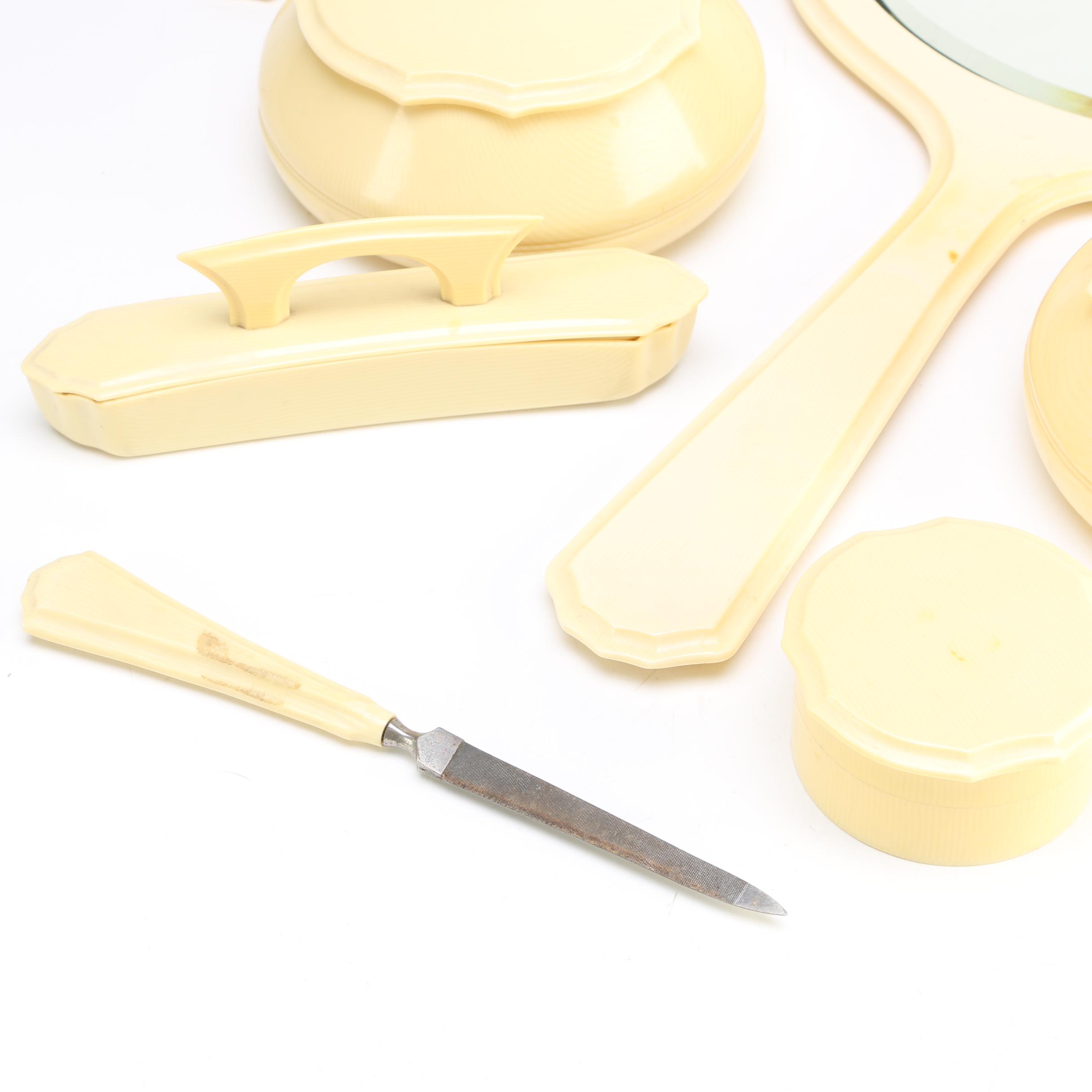 Vintage Pyralin Celluloid Vanity Set