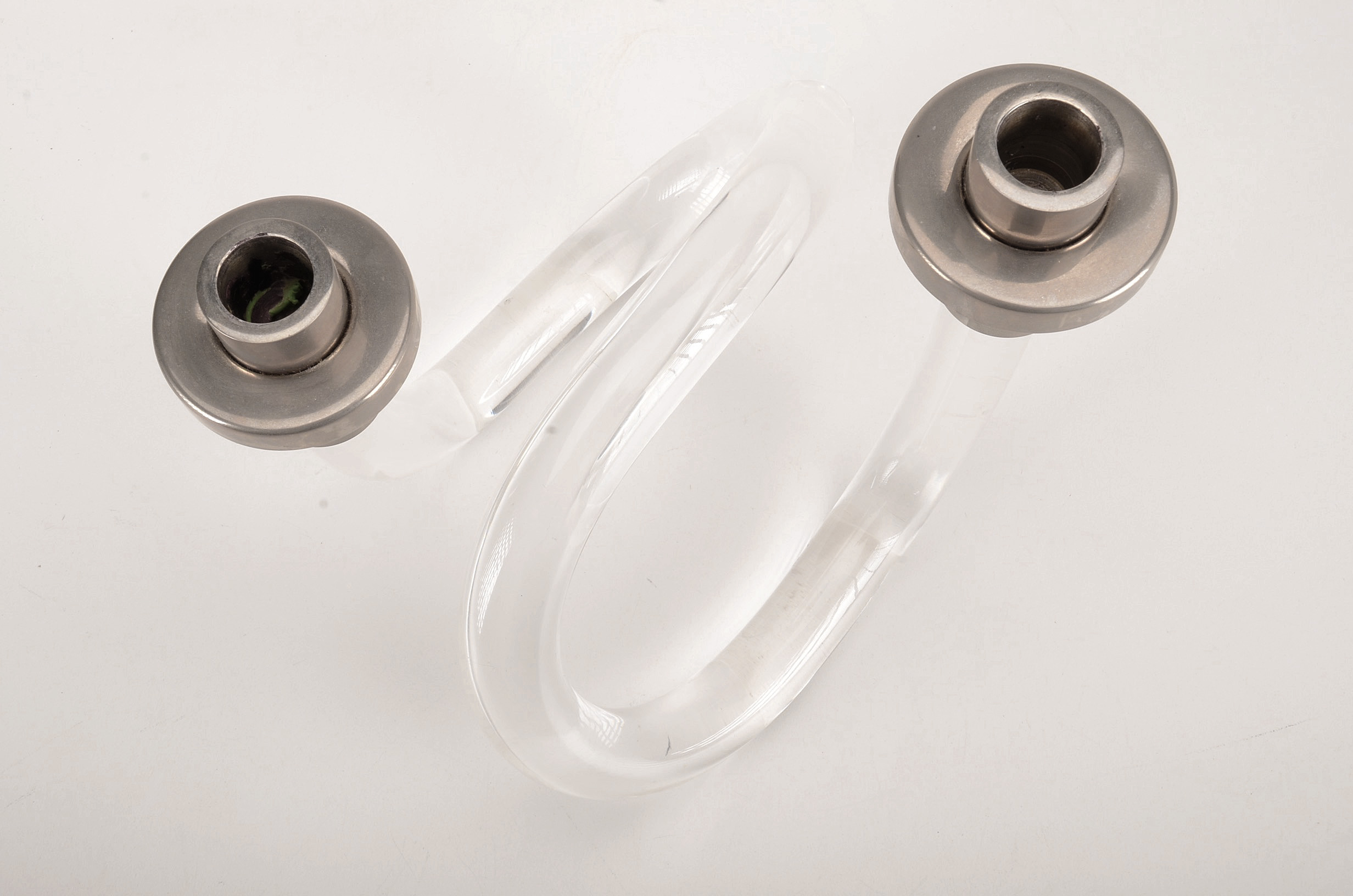 Dorothy Thorpe Lucite Twist Double Candlestick