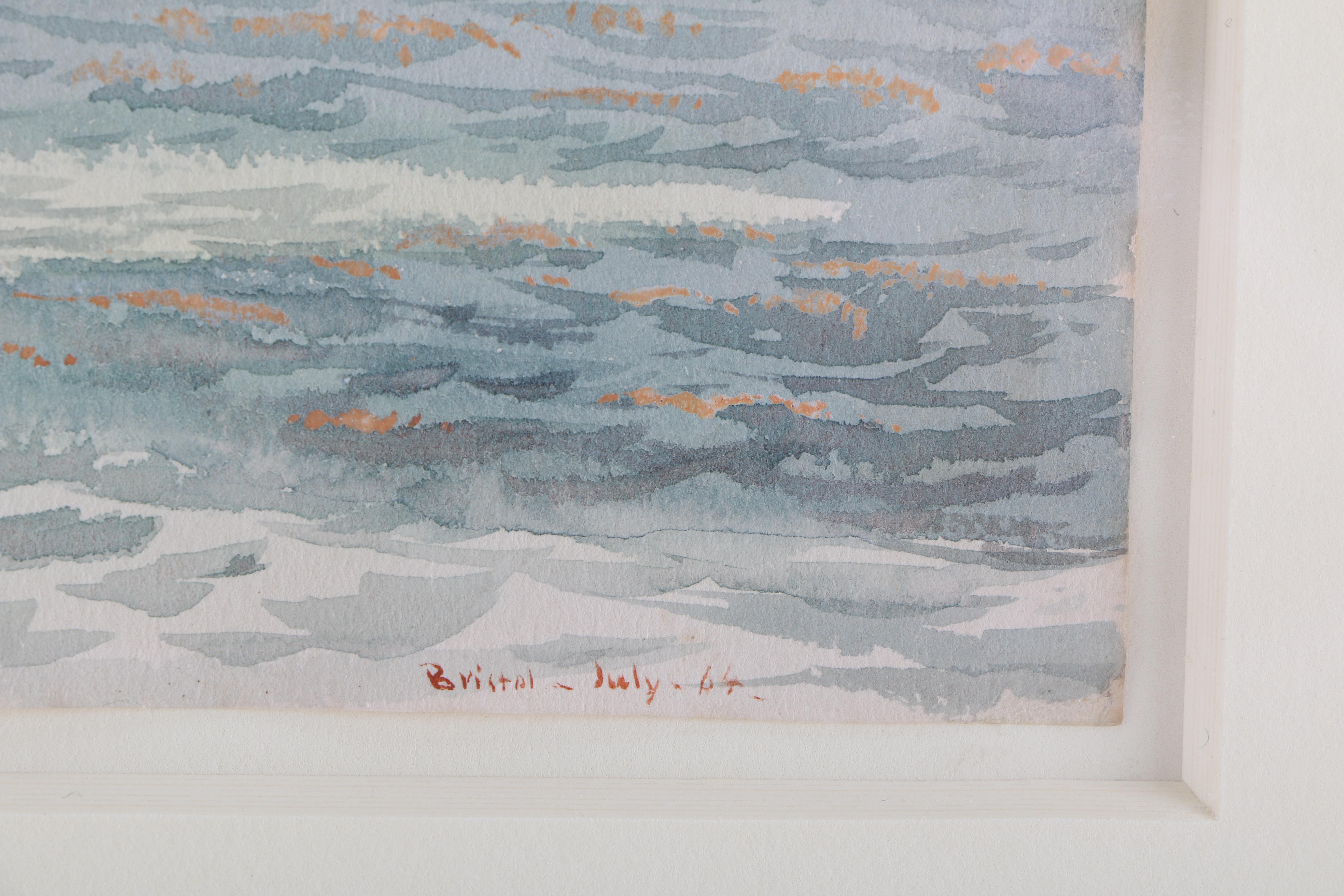 Charles DeWolf Brownell Watercolor Painting on Paper "Bristol 1864"