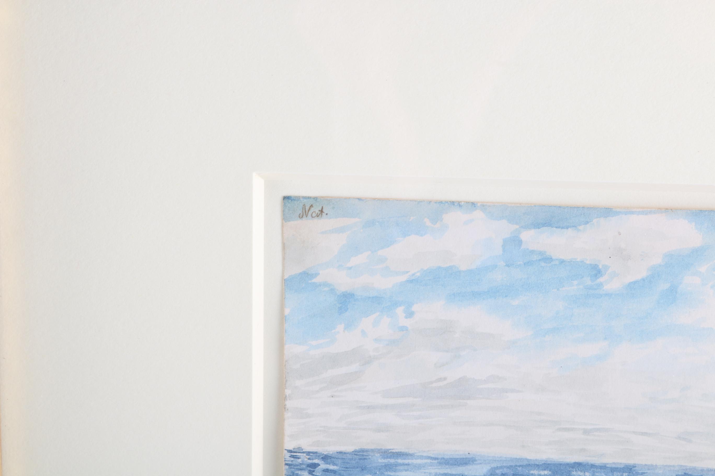 Charles DeWolf Brownell Original Watercolor "Lat. 32°, Nov. 28, 1857"