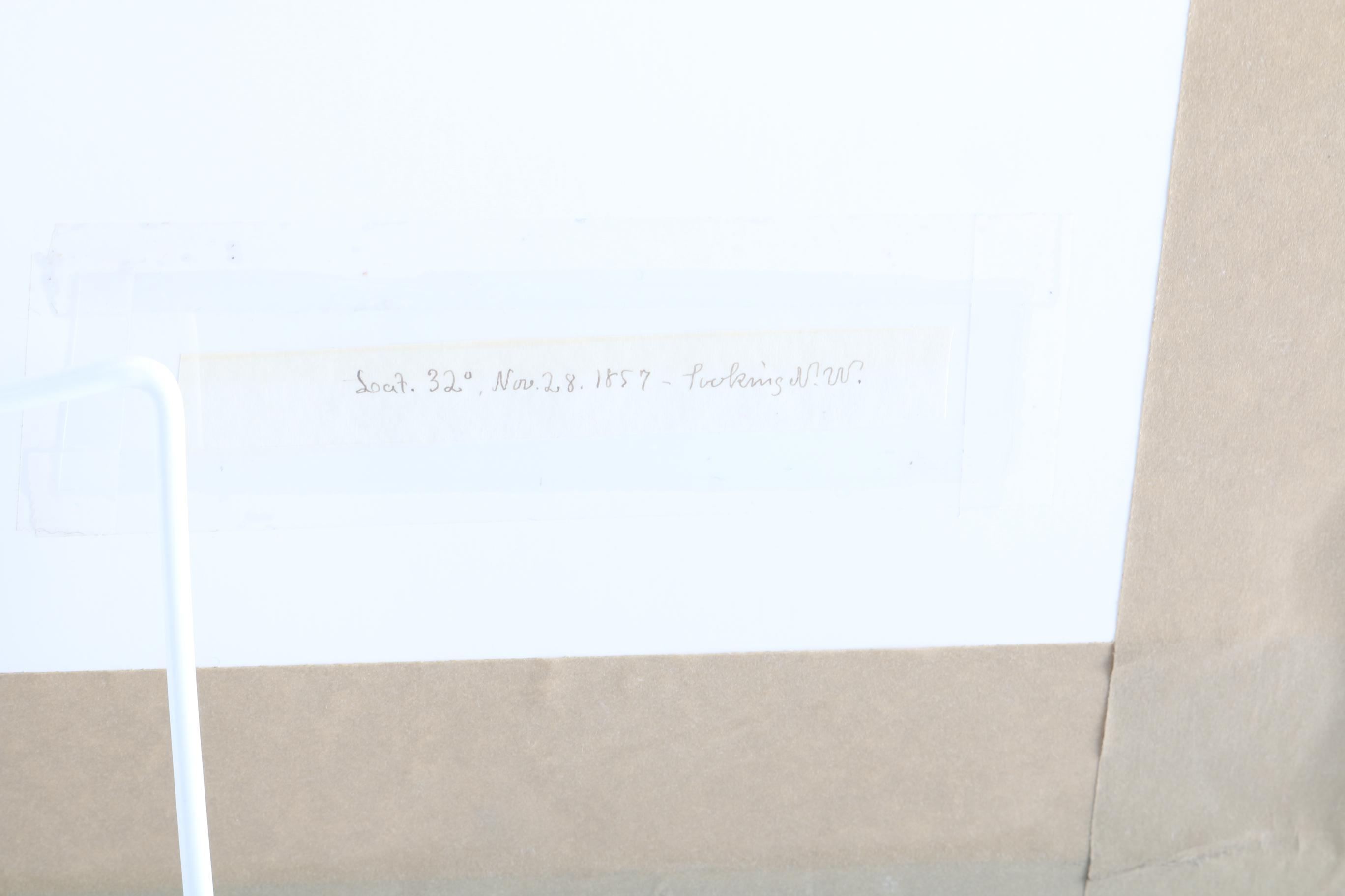 Charles DeWolf Brownell Original Watercolor "Lat. 32°, Nov. 28, 1857"