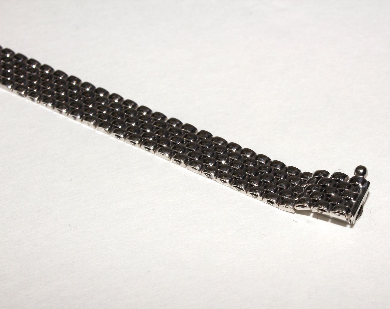 14K White Gold Popcorn Bracelet