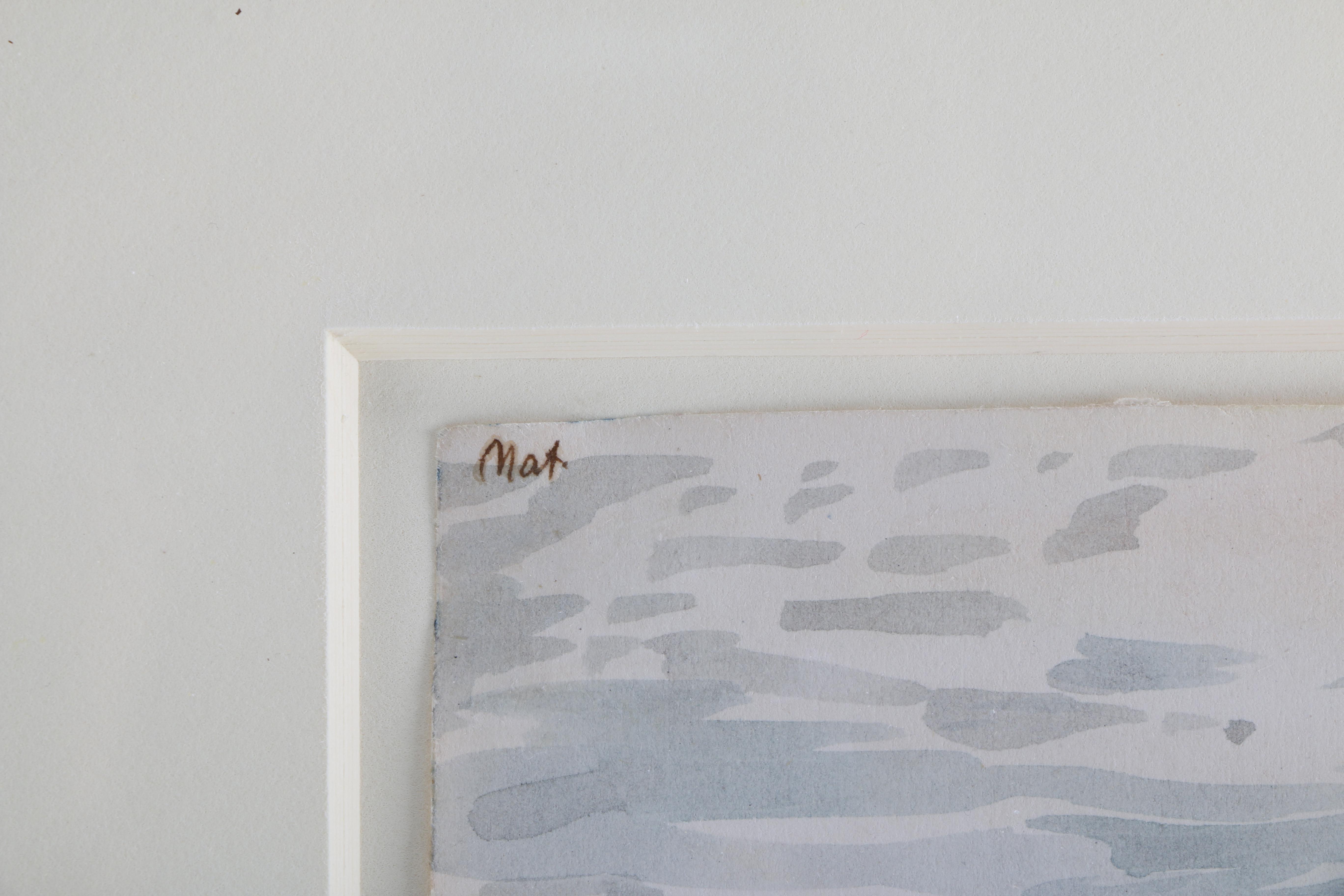 Charles DeWolf Brownell Watercolor Painting on Paper "Off Chesapeake Bay"