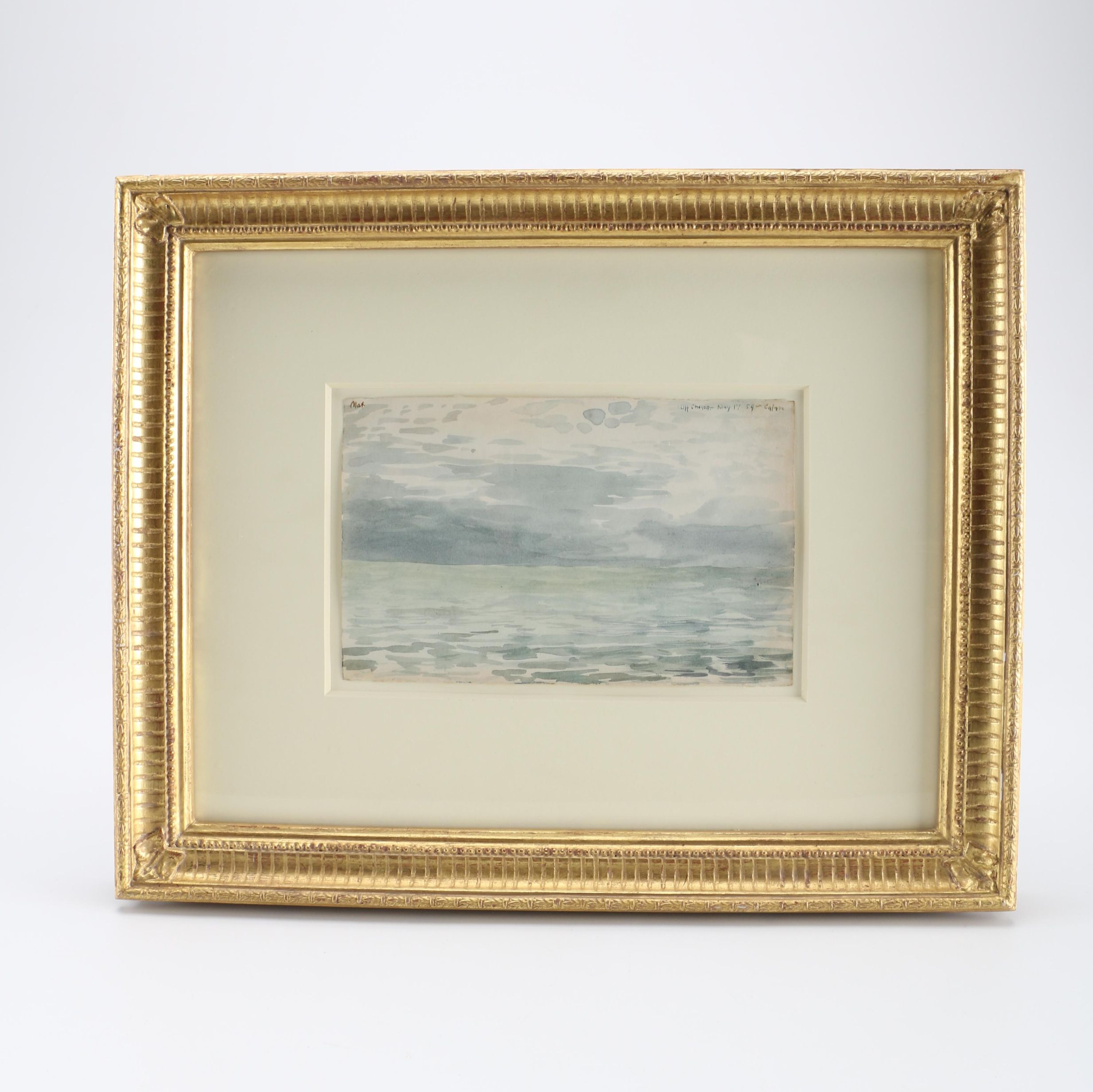 Charles DeWolf Brownell Watercolor Painting on Paper "Off Chesapeake Bay"