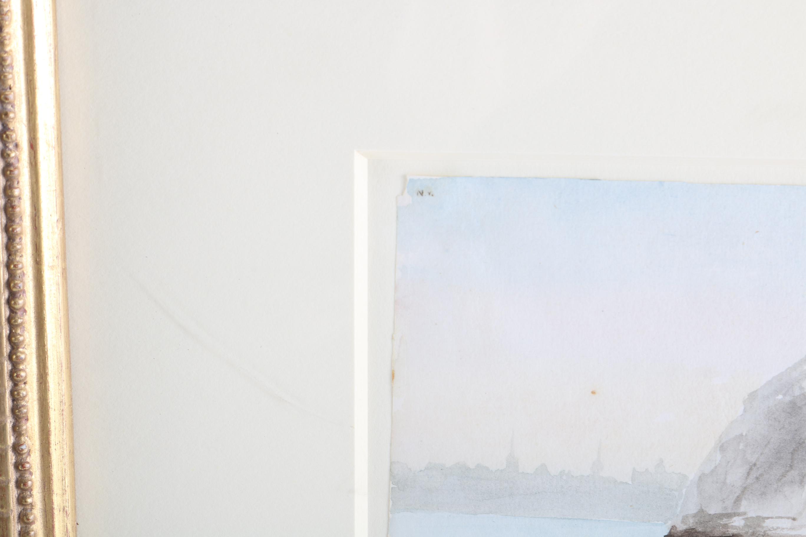 Charles D. Brownell Watercolor Painting on Paper "Brenton's Cove"