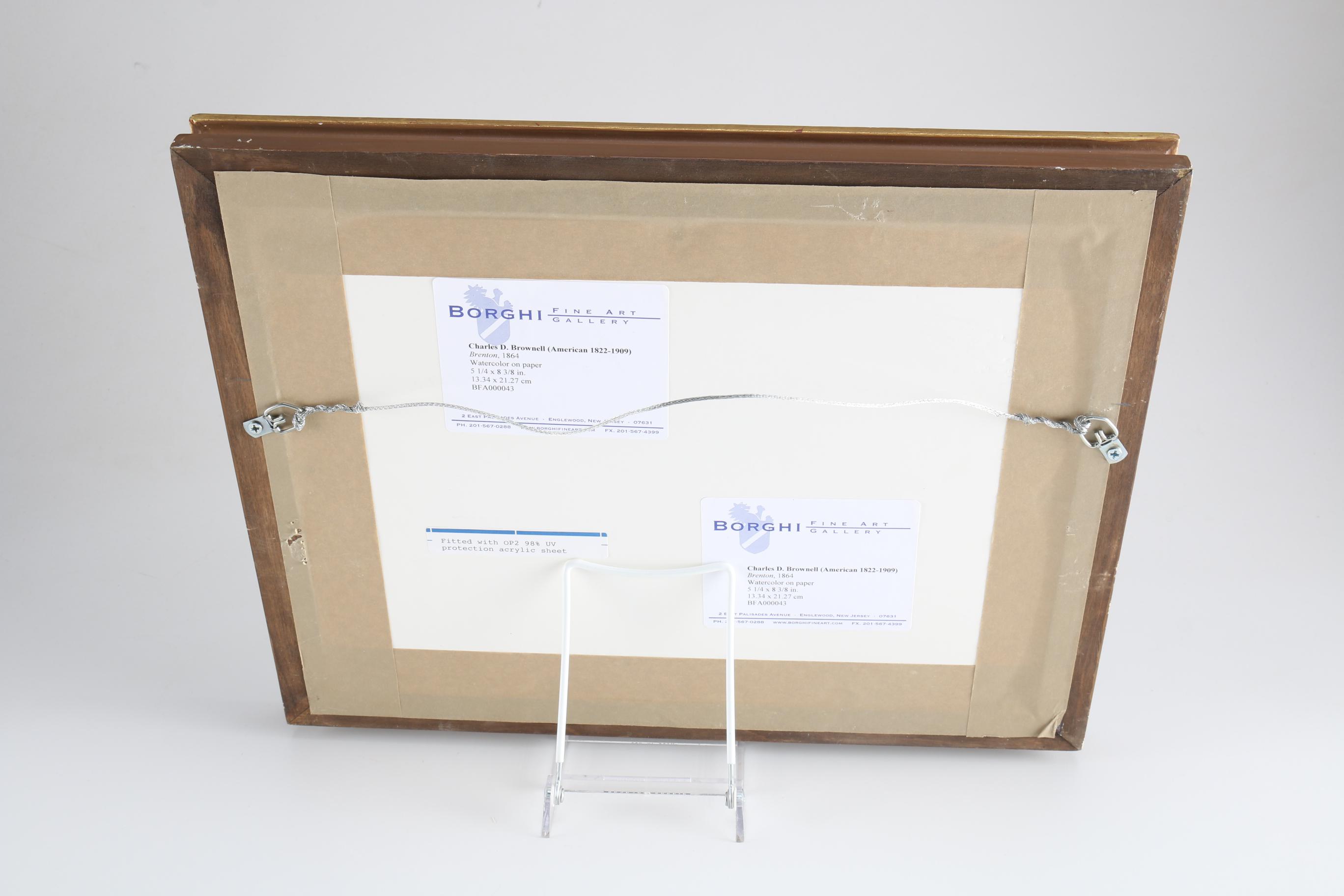 Charles D. Brownell Watercolor Painting on Paper "Brenton's Cove"