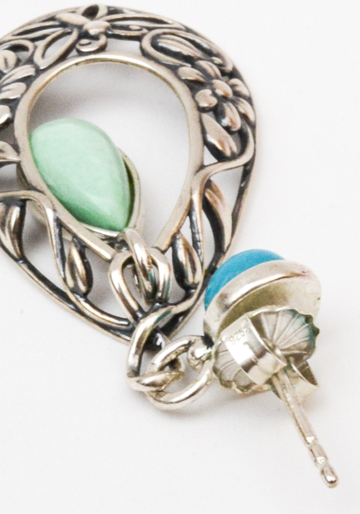 Pair of Silver Earring's with Stones