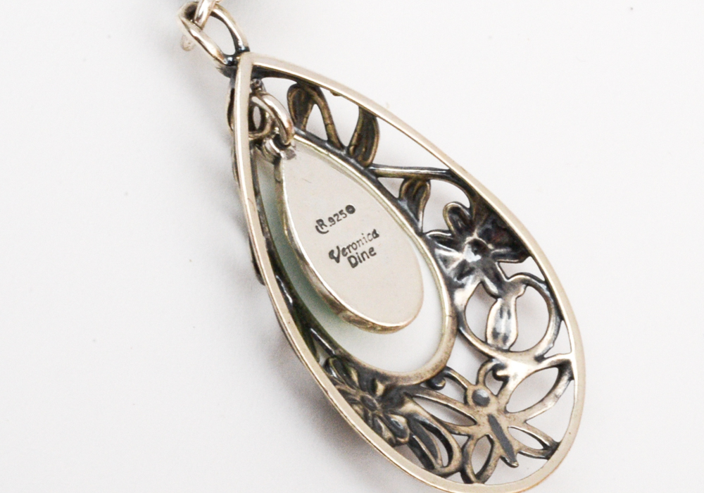 Pair of Silver Earring's with Stones