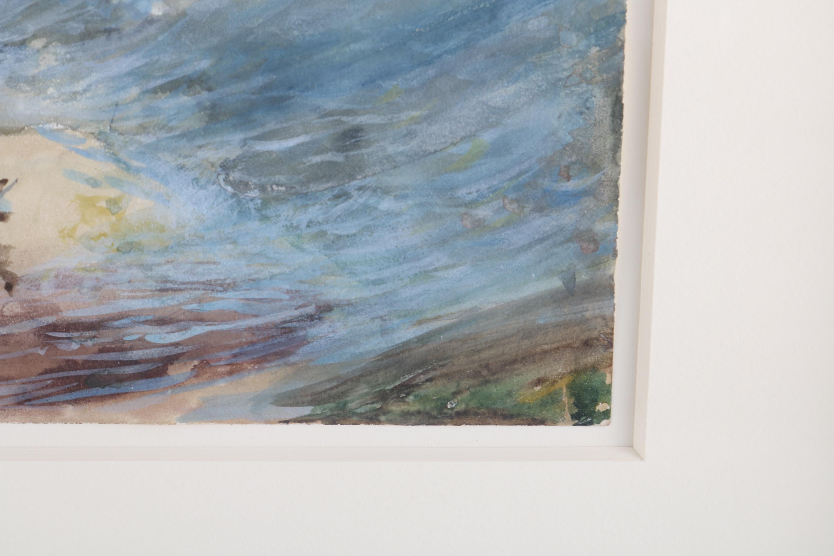 Charles DeWolf Brownell Watercolor Painting on Paper "At Gliton"