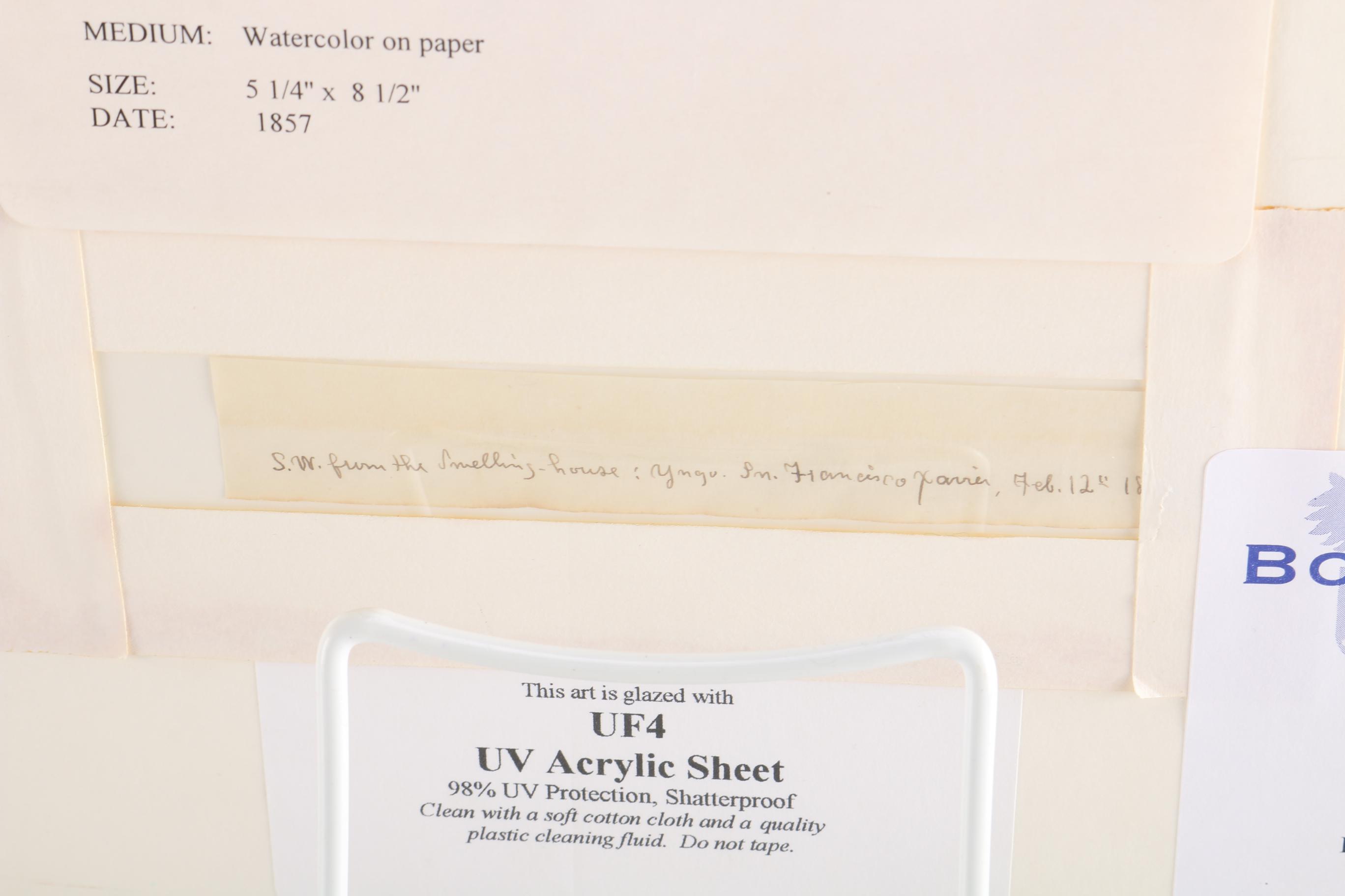 Charles DeWolf Brownell Watercolor Painting "South West from the Smelling-House"