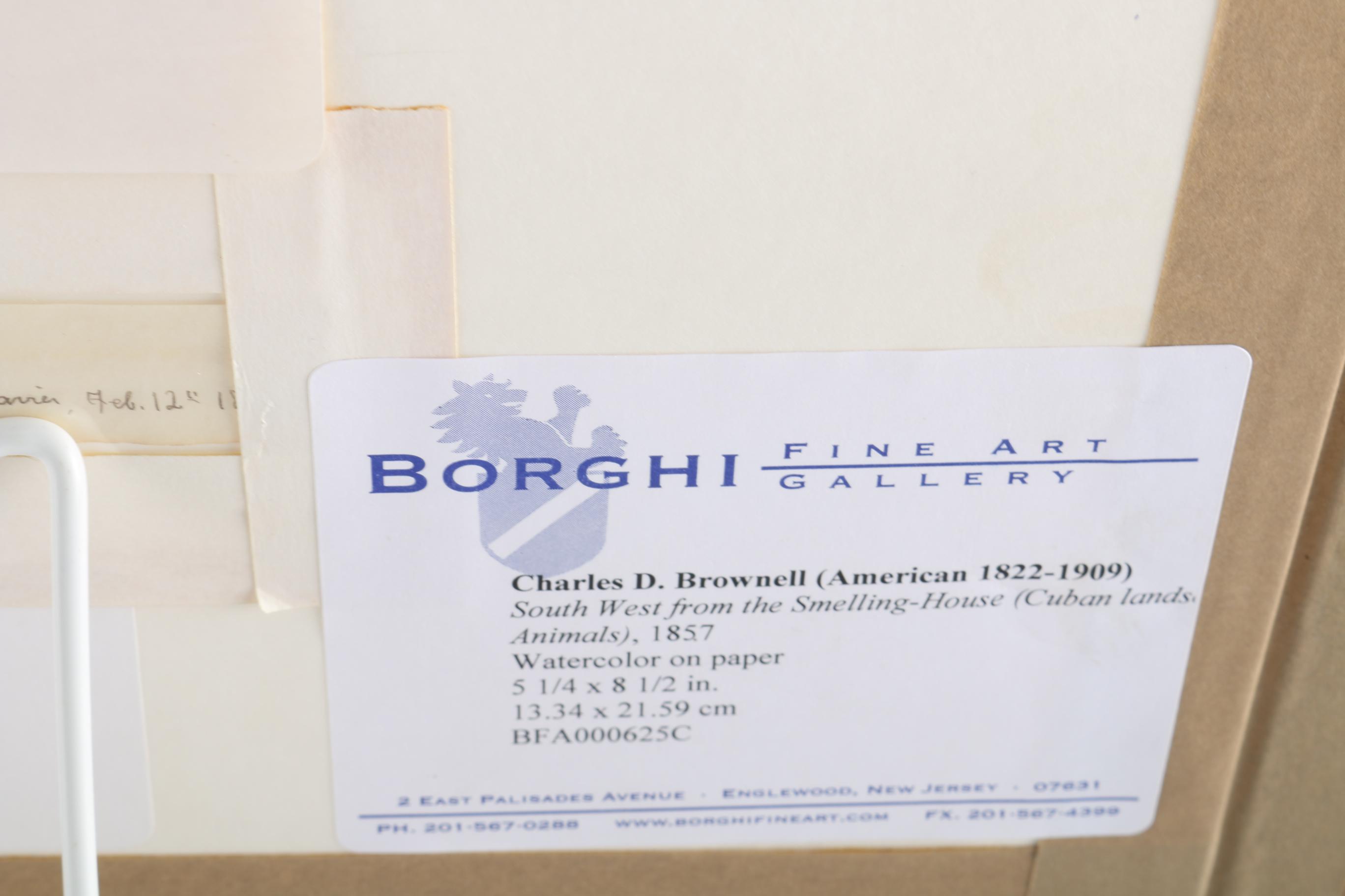 Charles DeWolf Brownell Watercolor Painting "South West from the Smelling-House"