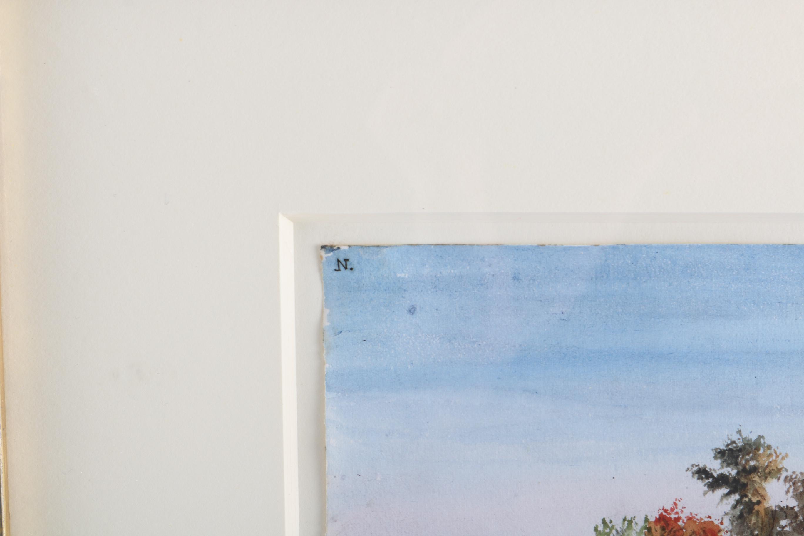 Charles DeWolf Brownell Watercolor Painting on Paper "East Hartford"