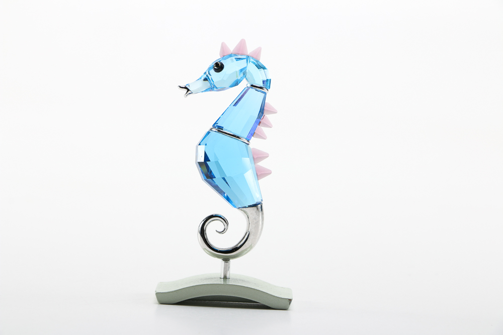 Swarovski Crystal Baby Dolphin and Chipili Seahorse Figurines