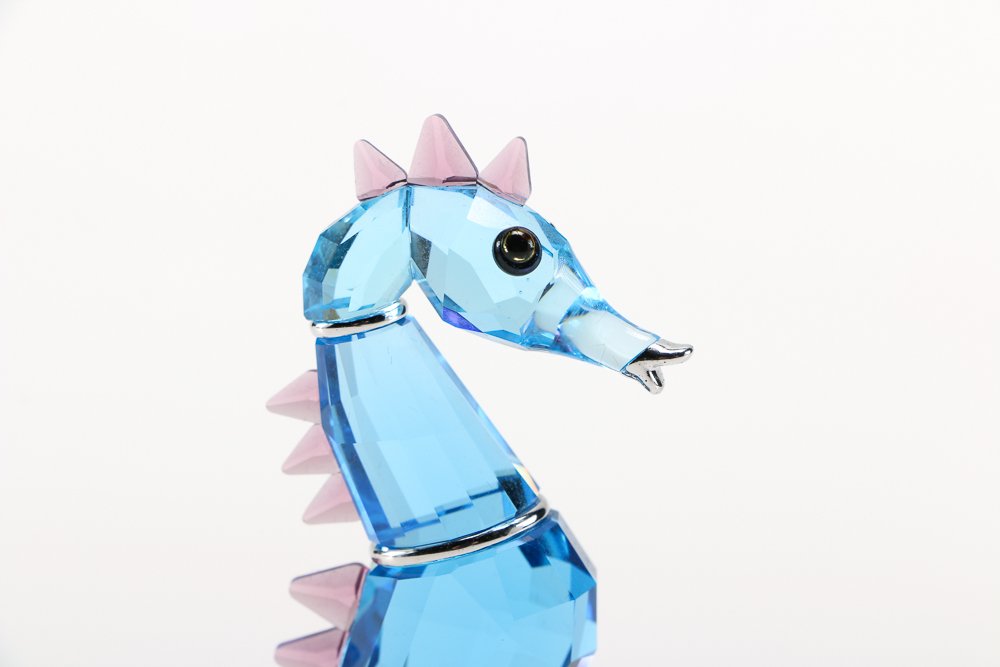 Swarovski Crystal Baby Dolphin and Chipili Seahorse Figurines