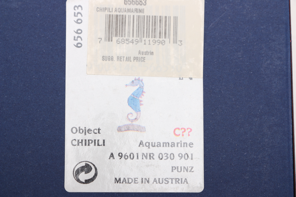 Swarovski Crystal Baby Dolphin and Chipili Seahorse Figurines