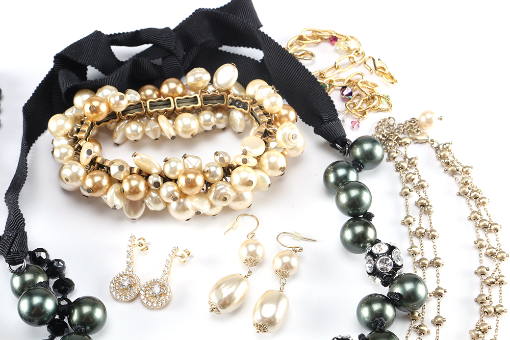 Black and Gold Tone Costume Jewelry