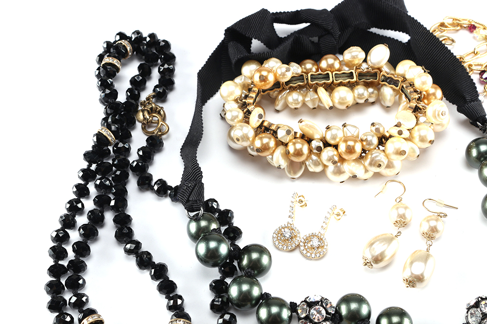 Black and Gold Tone Costume Jewelry