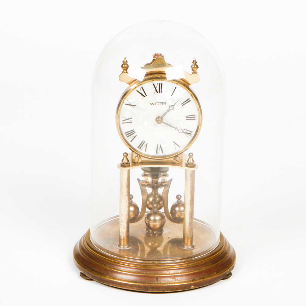 Welby Pendulum Clock with Dome Casing