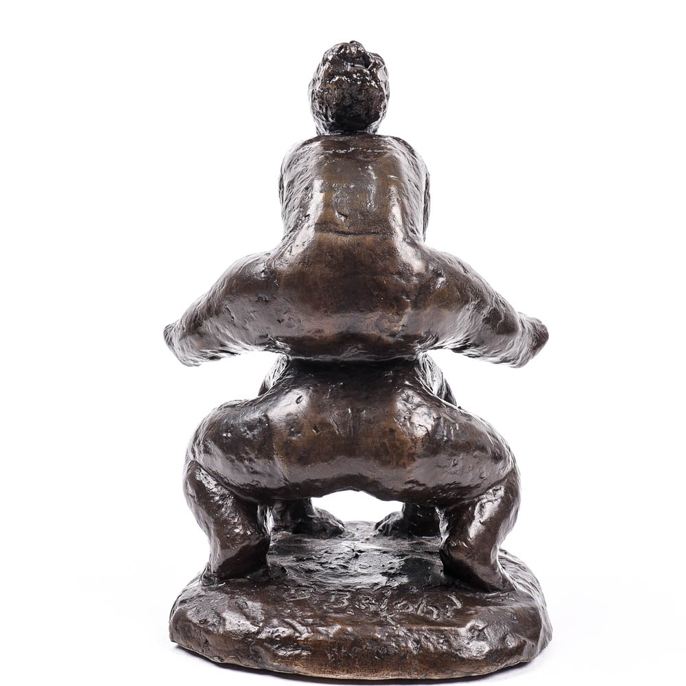 Barney Bright Bronze Leapfrog Sculpture