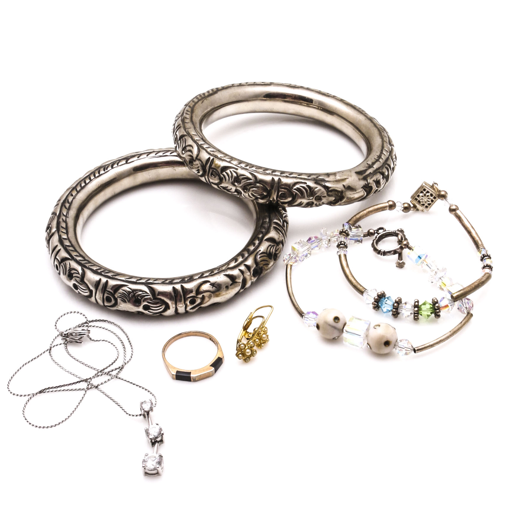 Silver and Gold Tone Costume Jewelry